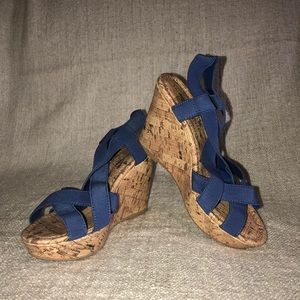 Montego Bay Club royal blue wedges